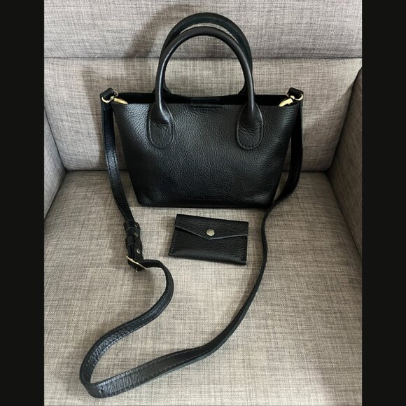 Portland Leather premium small classic Raindrop in pebbled black BUNDLE - Picture 1 of 10